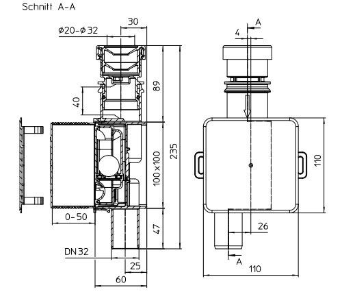 Вбудований сифон для кондиціонерів Hutterer & Lechner HL138H HL138H фото