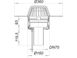 Покривельна воронка DALLMER 62 H FPOдля ТПO-мембран з листовловлювачем та теплоізоляцією з вертикальним випуском 75 мм та електрообігрівом (HL62.1F/1) 621603 фото 2
