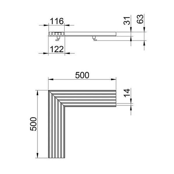 HYDROline F900 L-елемент 500 мм 680005050 фото