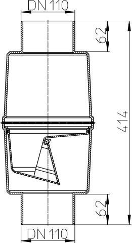 Запахозапіруючий клапан Hutterer & Lechner для внутрішніх зливових систем HL603 HL603/1 фото